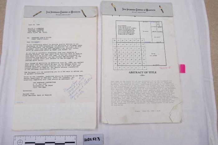 Abstract of Title of Vollrath barn property