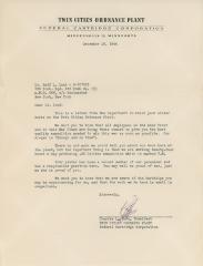 Letter from Charles L. Horn to Ralf Iund