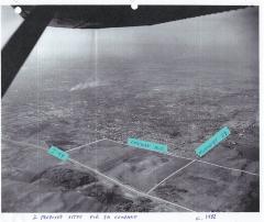 Aerial photo of two proposed sites for a new 3M Center in Maplewood