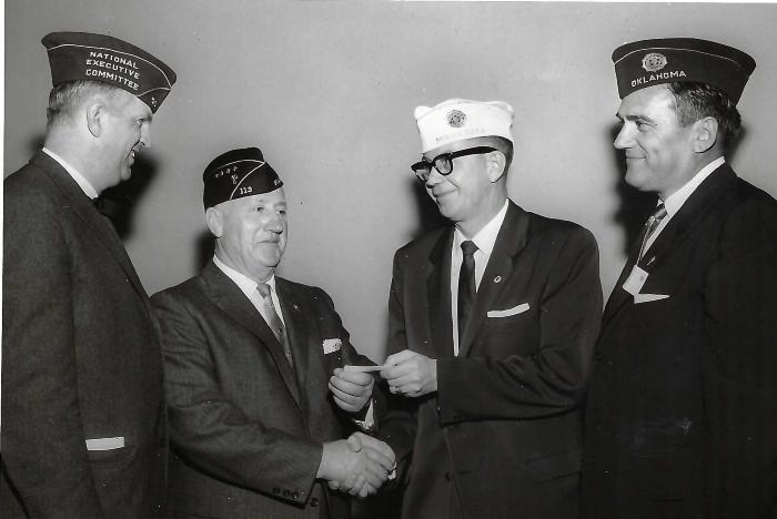 Len Carlson Receives Life Membership to Marshall American Legion