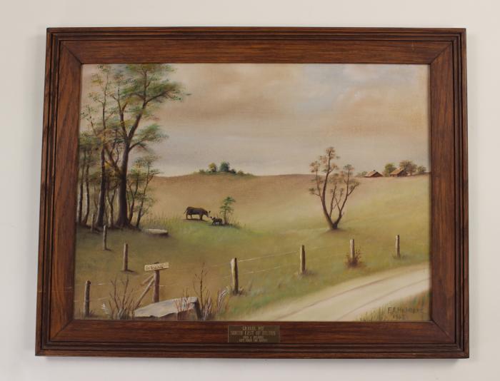 "Gravel Pit South East of Glyndon", Oil on Canvas, Framed 