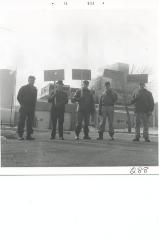 men carrying signs in front of Land O'Lakes, 1971