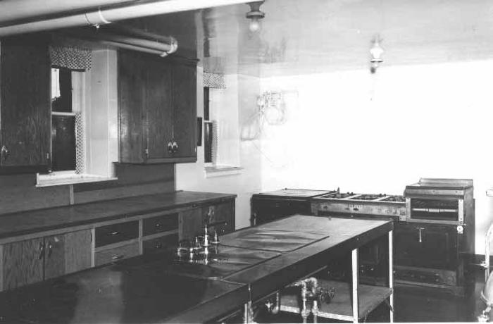 St. James Hospital Kitchen in basement, 1952
