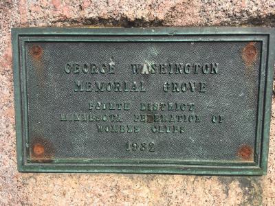 Photos of George Washington Memorial Grove plaque