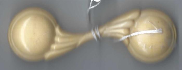 Small Off-white Plastic Baby Rattle