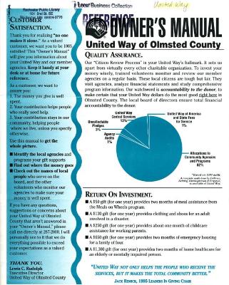 United Way Administrative Report 1995
