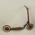 Scooter, red-painted metal