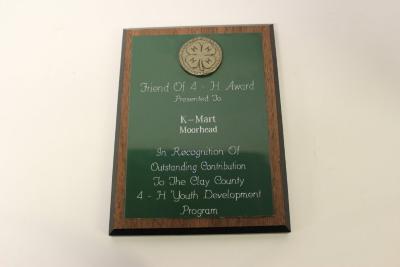 Friend of 4-H Plaque