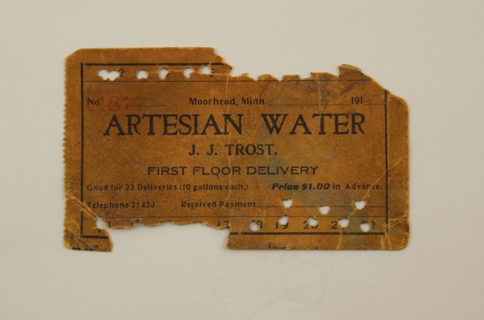 Ticket, "Artesian Water"