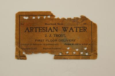 Ticket, "Artesian Water"