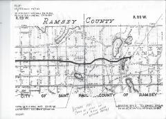 Map of Highway 36 from Snelling Avenue to highway 61