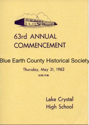 Lake Crystal HS 1962 Commencement