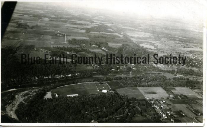 Aerial View of Mankato from Plane 1928