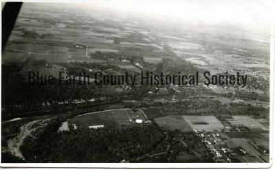 Aerial View of Mankato from Plane 1928