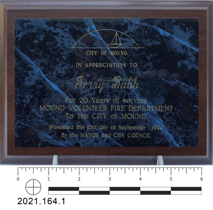 Fire Department Plaque