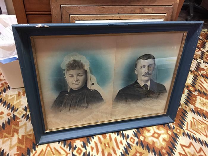 Crayon portraits of Mr & Mrs Andrew Arneson