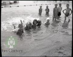 Children at the Glenwood, Minnesota beach