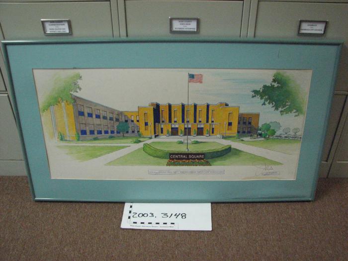 Architectural drawing/print rendering of Central Square