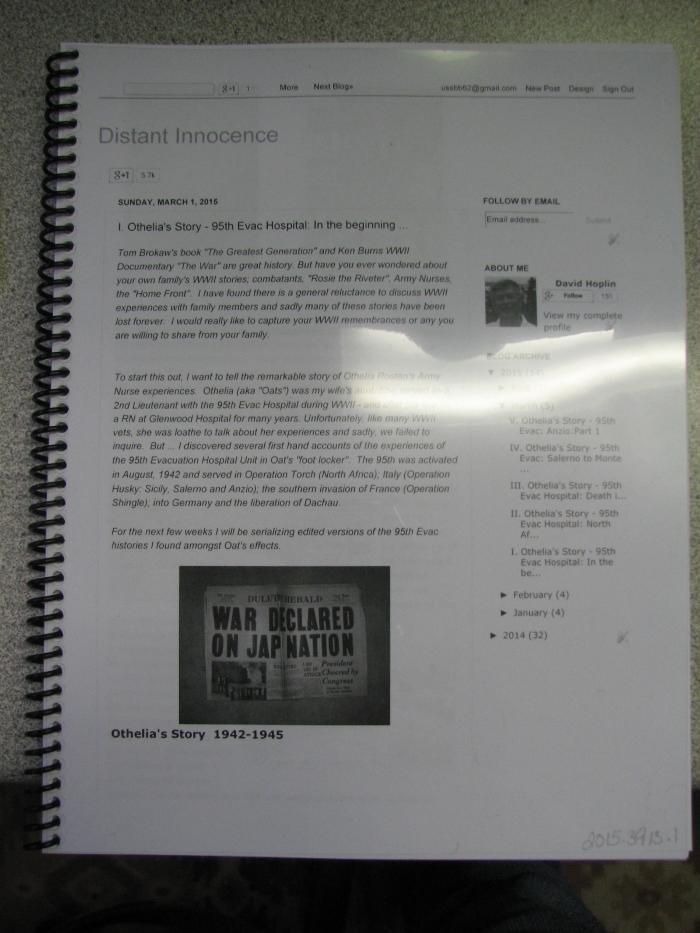Distant Innocence - Othelia Rosten's Story