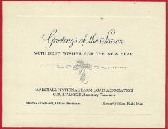 Greetings of the Season from Marshall National Farm Loan Association