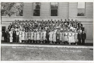1932 Pope County Rural School 8th Grade Graduation Photo.