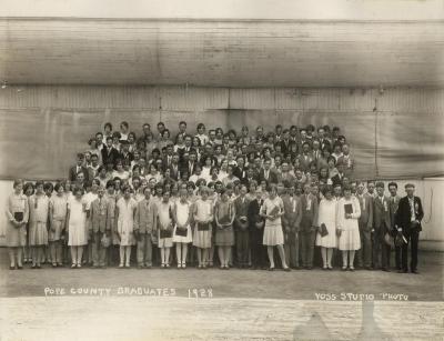 1928 Pope County Rural School 8th Grade Graduation Photo.