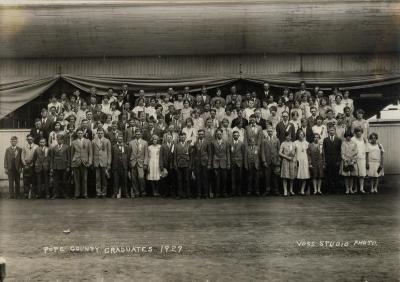 1929 Pope County Rural School 8th Grade Graduation Photo.