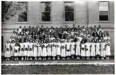 1934 Pope County Rural School 8th Grade Graduation Photo.
