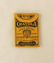No. 8 Crayola crayons box with 9 crayons