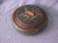 Swedish carved wooden box