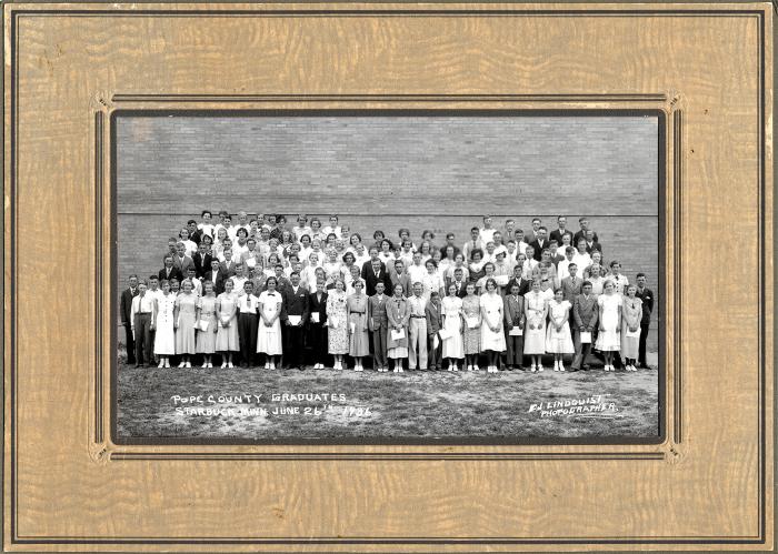 1936 Pope County Rural School 8th Grade Graduation Photo.