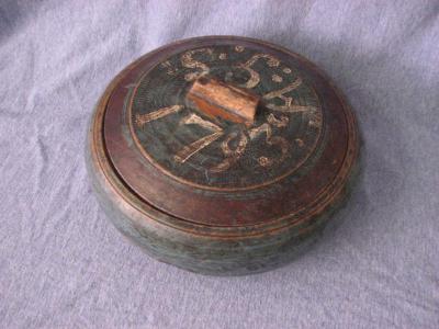 Swedish carved wooden box