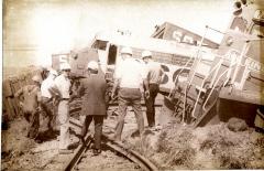 Soo Line train cars derailed in July 17, 1973