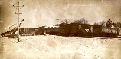 Soo Line train cars derailed in February 23, 1974