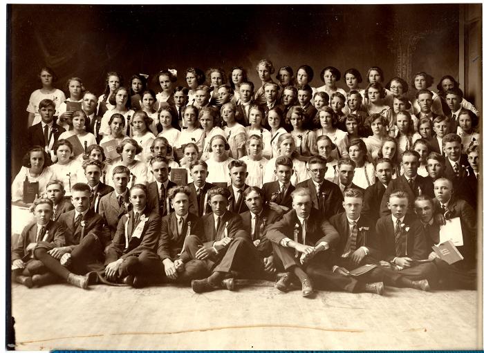 1923 Pope County Rural School 8th Grade Graduation Photo.