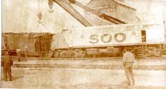 Soo Line train cars derailed in March 25, 1973