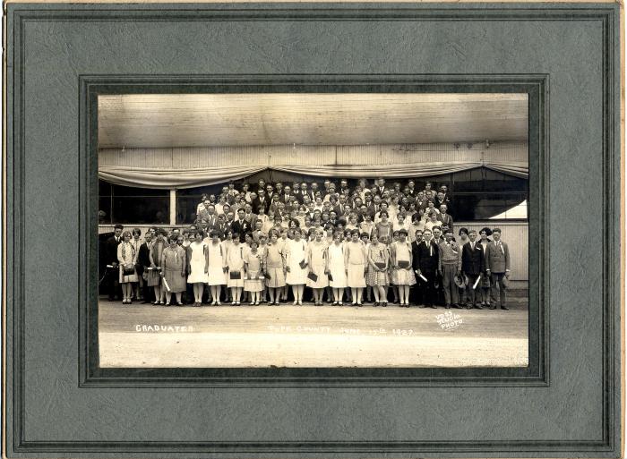 1927 Pope County Rural School 8th Grade Graduation Photo.