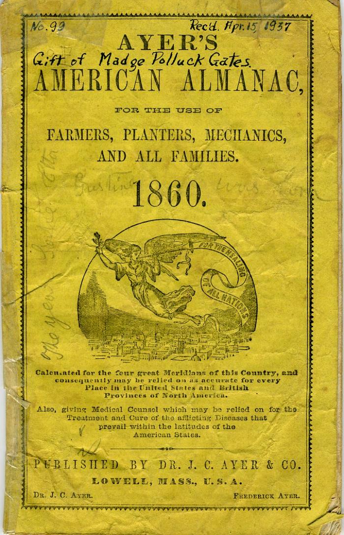 Ayer's American Almanac 1860
