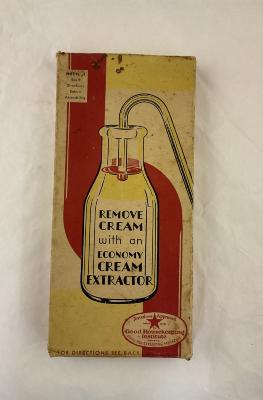 Glass Straw & Rubber Flange Cream Extractor - Joseph & Fanny Griffith, Prior Lake (Summer Home)