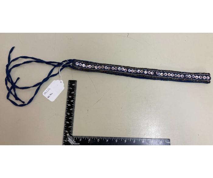 Beaded cloth belt