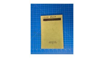 Green log book from Morris Post Office