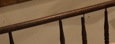 Child's Bed, Cradle, Brown wood frame