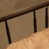 Child's Bed, Cradle, Brown wood frame
