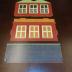 Toy, Village, Four Cardboard Houses with Roofs
