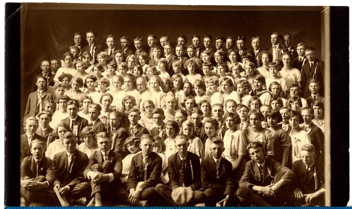 1924 Pope County Rural School 8th Grade Graduation Photo.