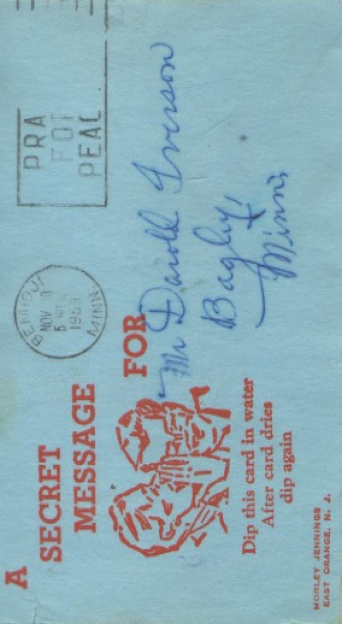 Secret Message Postcard