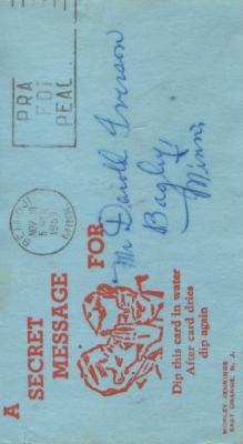 Secret Message Postcard