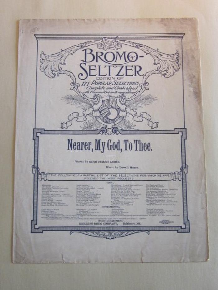 Bromo-seltzer Edition of Nearer My God to Thee