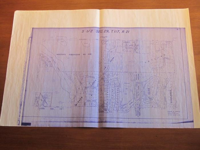 Edina Plot Map, S 1/2 T 117 R21, May 1953