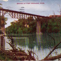 High Railroad Bridge across Mississippi River